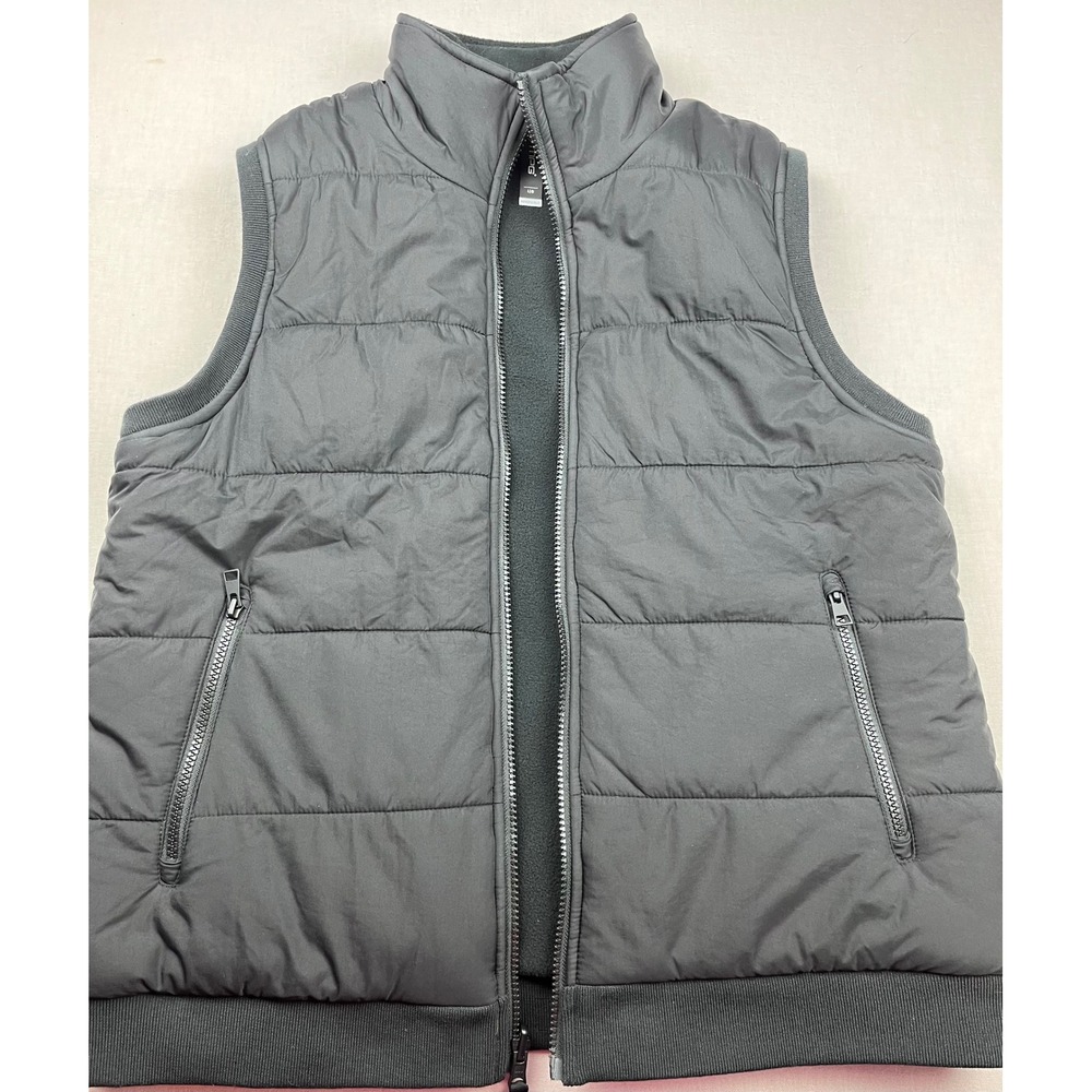 MPG Sport Reversible Puffer Vest Black Fleece Lined Sorona Aura Insulated Large
